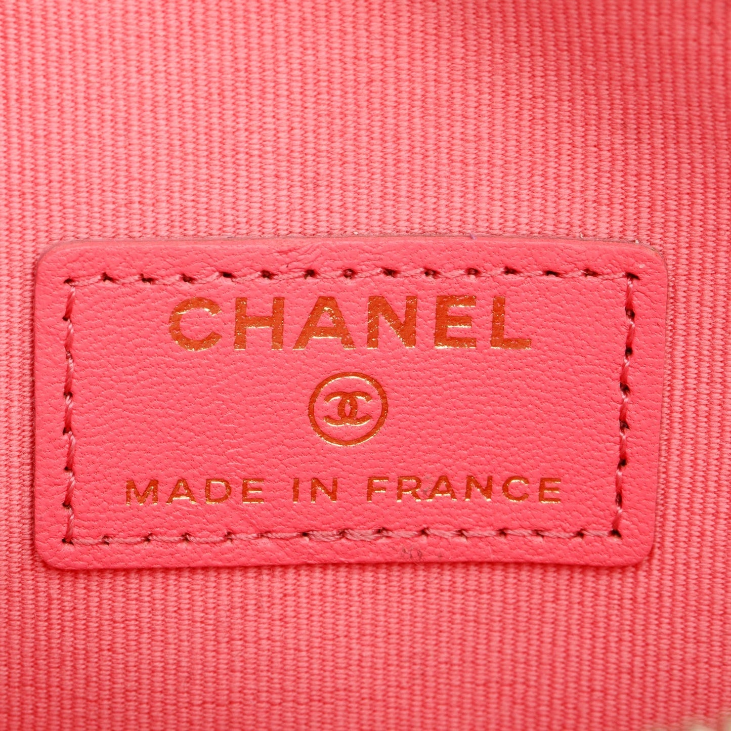Chanel 2021 Pink Lambskin Leather Mini CC In Love Heart Bag