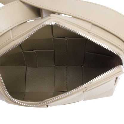Bottega Veneta Taupe Lambskin Maxi Intrecciato Cassette Crossbody Bag
