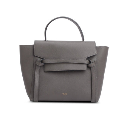 Celine Grey Grained Calfskin Micro Belt Bag