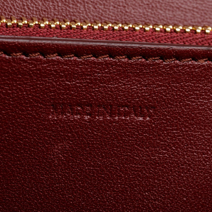 Celine Burgundy Calfskin Medium Classic Box Flap Bag