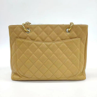 Chanel GST Grand Shopping Tote Camel Caviar Leather PM