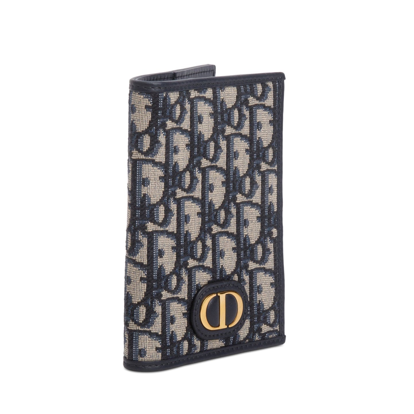 Christian 2024 Dior Navy Oblique Jacquard 30 Montaigne Passport Holder