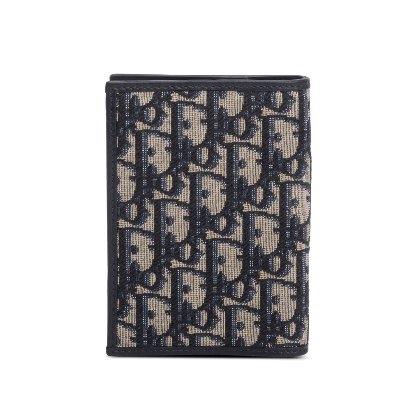 Christian 2024 Dior Navy Oblique Jacquard 30 Montaigne Passport Holder