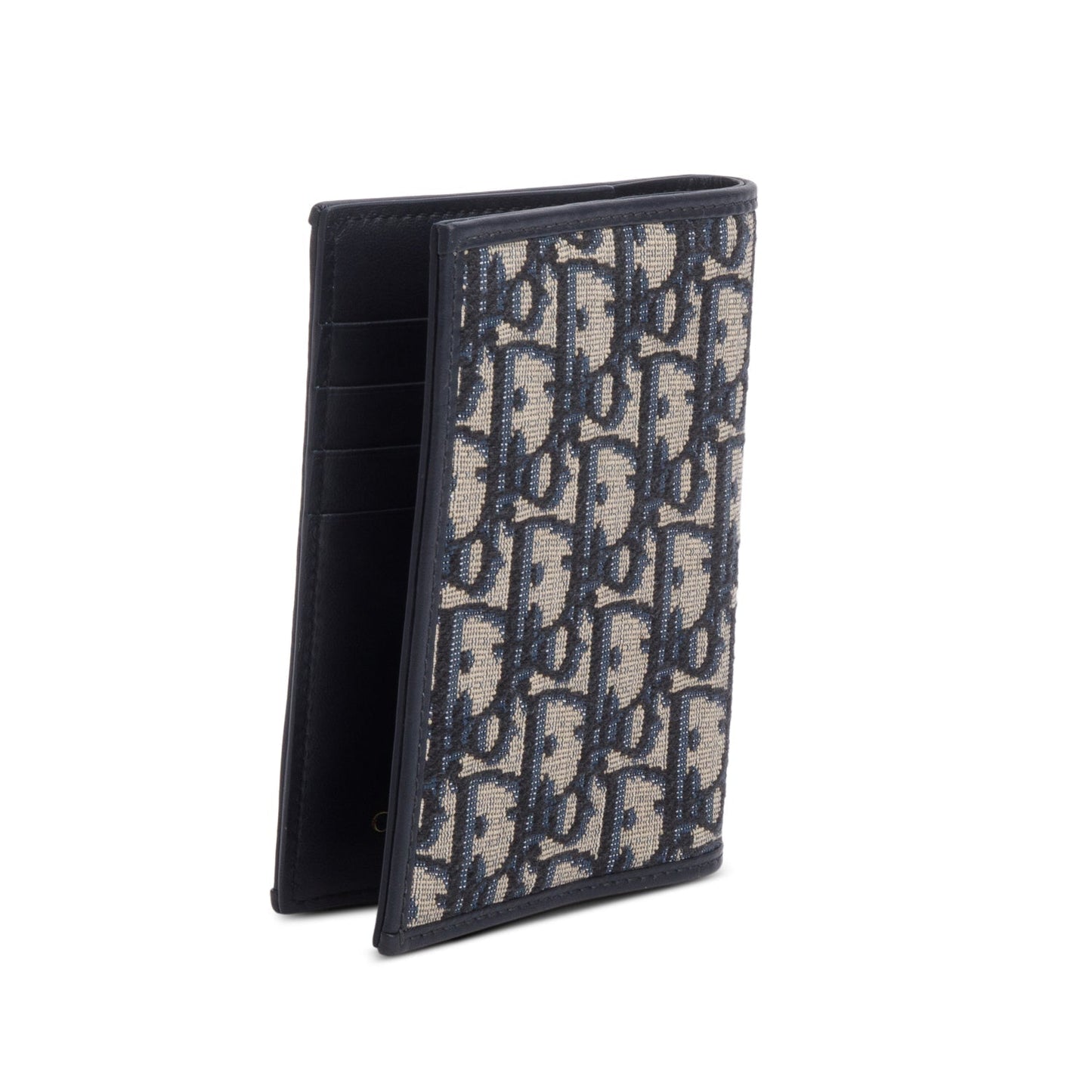 Christian 2024 Dior Navy Oblique Jacquard 30 Montaigne Passport Holder