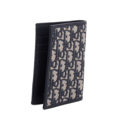 Christian 2024 Dior Navy Oblique Jacquard 30 Montaigne Passport Holder