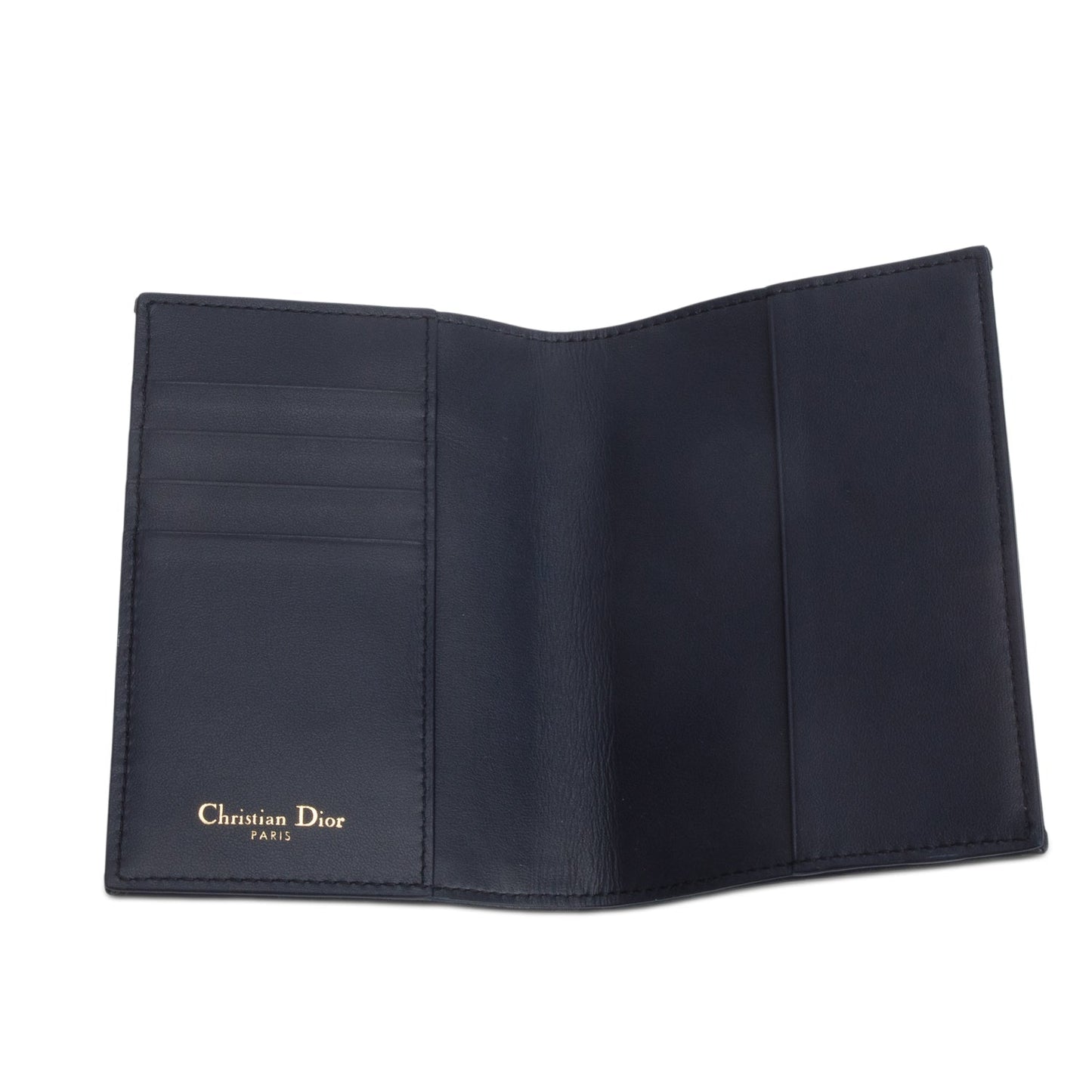 Christian 2024 Dior Navy Oblique Jacquard 30 Montaigne Passport Holder