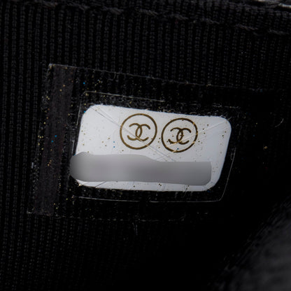 Chanel Black Quilted Caviar Leather Classic Wallet on Chain