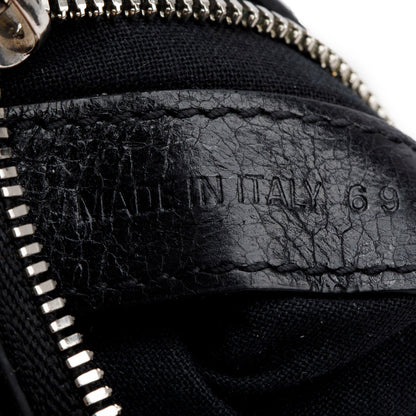 Balenciaga Black Arena Leather Le Cagole Coin Purse