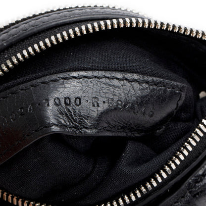 Balenciaga Black Arena Leather Le Cagole Coin Purse