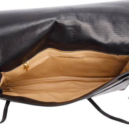 Bottega Veneta Vintage Black Intrecciato Leather Clutch