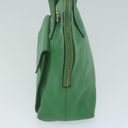Luxury CELINE Hand Bag Leather 2way Green  66491