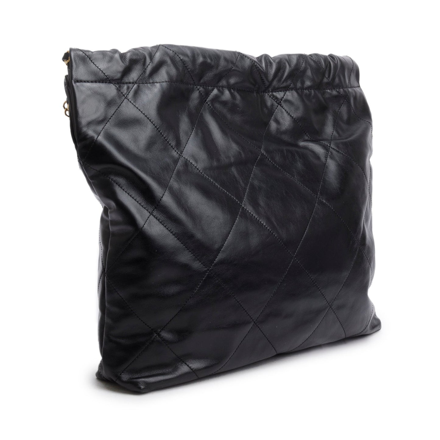 Chanel Black Shiny Calfskin Quilted Small Chanel 22