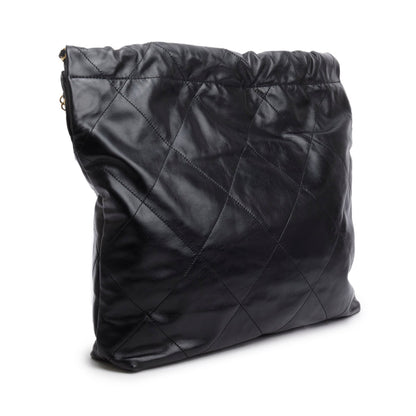 Chanel Black Shiny Calfskin Quilted Small Chanel 22