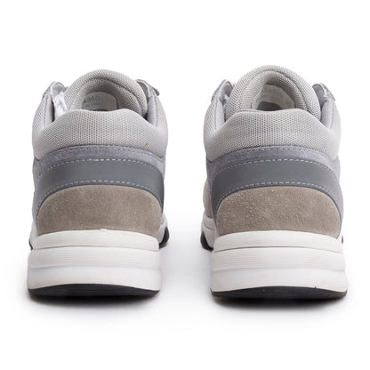 Chanel Grey Interlocking CC Logo Suede Sneakers, Size 35.5