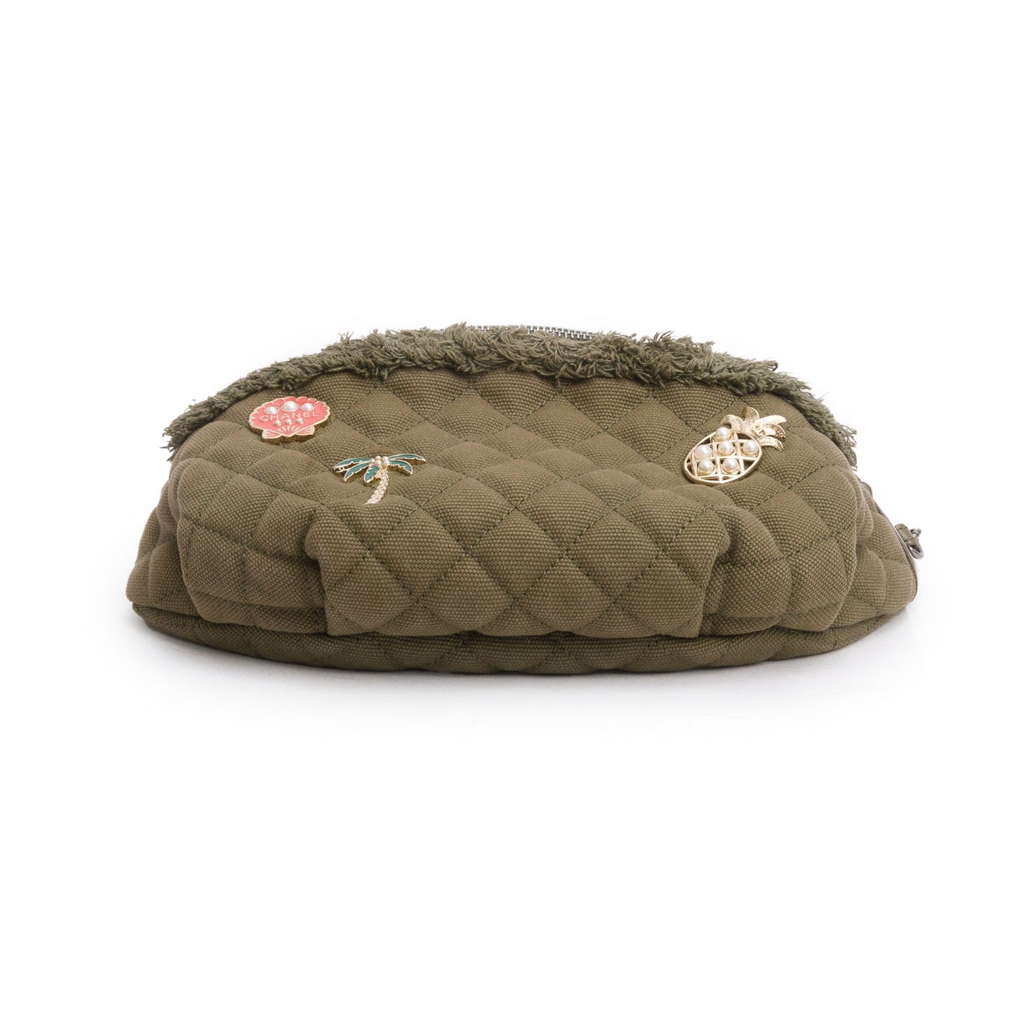 Chanel Green Canvas Coco Cuba Charms Waist Bag