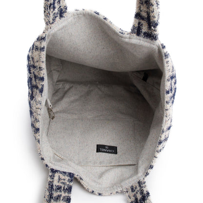 Chanel 2023 Blue Terry Cloth CC Beach Tote Set