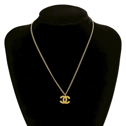 CHANEL Necklace Gold Plated gold