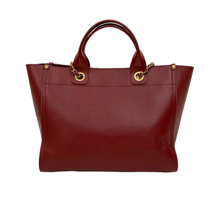 CHANEL Shoulder Bag Matt caviar skin Red Deauville