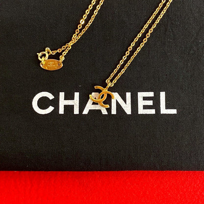 CHANEL Necklace Gold Plated gold