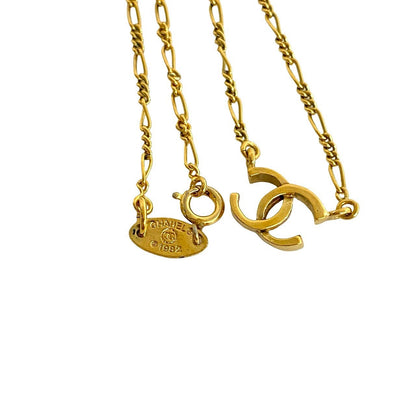 CHANEL Necklace Gold Plated gold