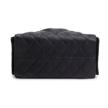 Chanel 2025 Black Caviar Leather 25 Small Bucket Bag