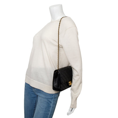 Chanel 2025 Black Lambskin Classic Flap
