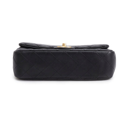 Chanel 2025 Black Lambskin Classic Flap