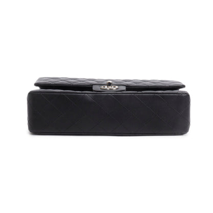 Chanel Black Quilted Lambskin Leather Classic Medium Double Flap Bag
