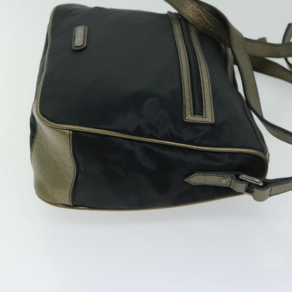 Luxury Burberry Shoulder Bag Nylon Black Auth 66638
