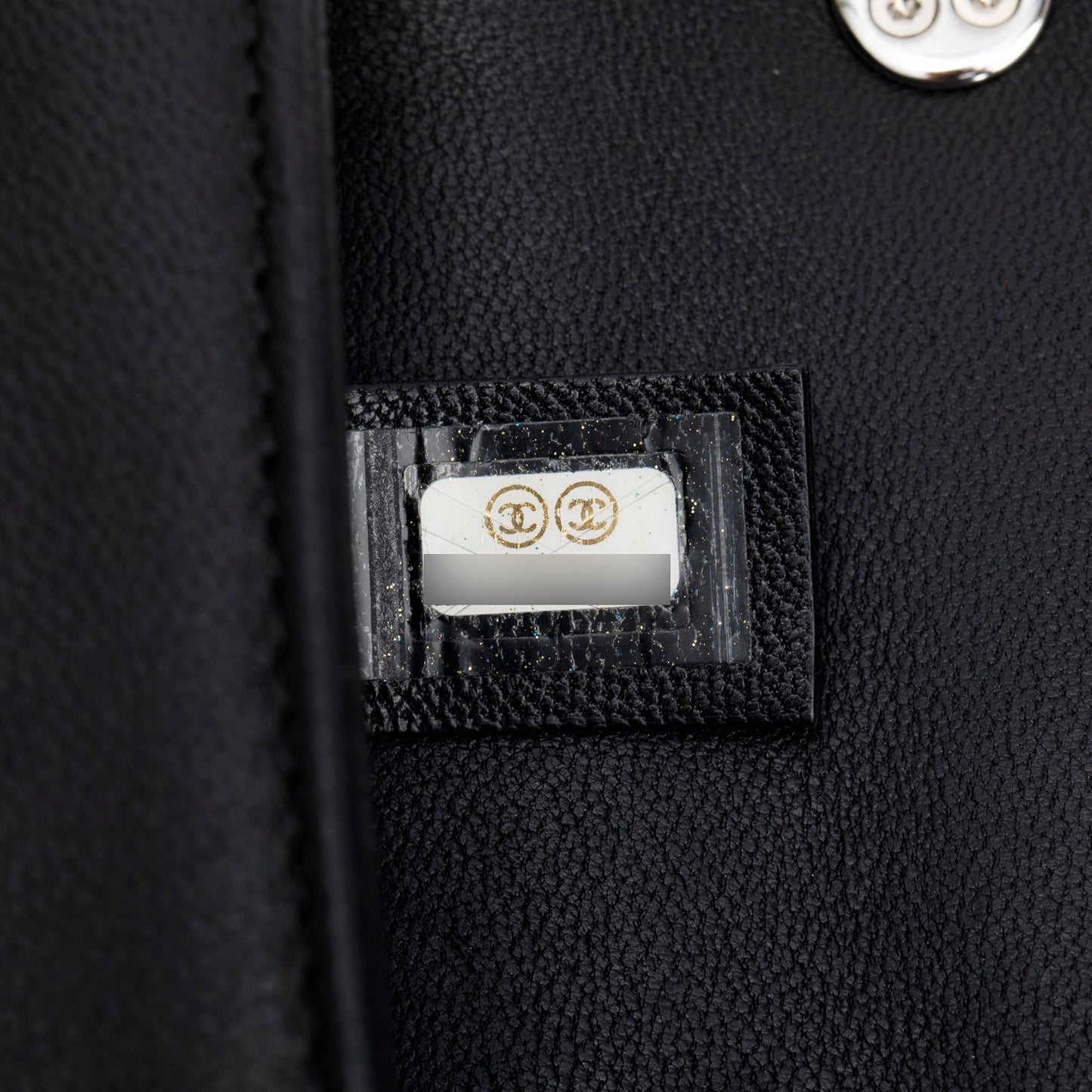 Chanel Black Lambskin Quilted Small Studded Bubble Flap