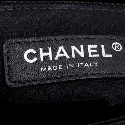 Chanel Black Lambskin Quilted Small Studded Bubble Flap