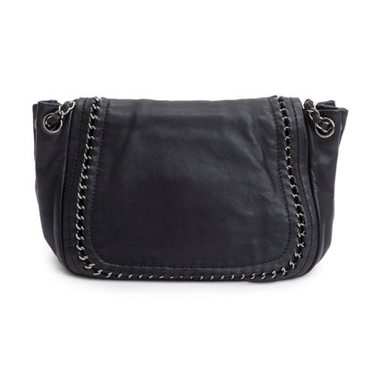Chanel Black Lambskin Luxe Ligne Accordion Flap Bag