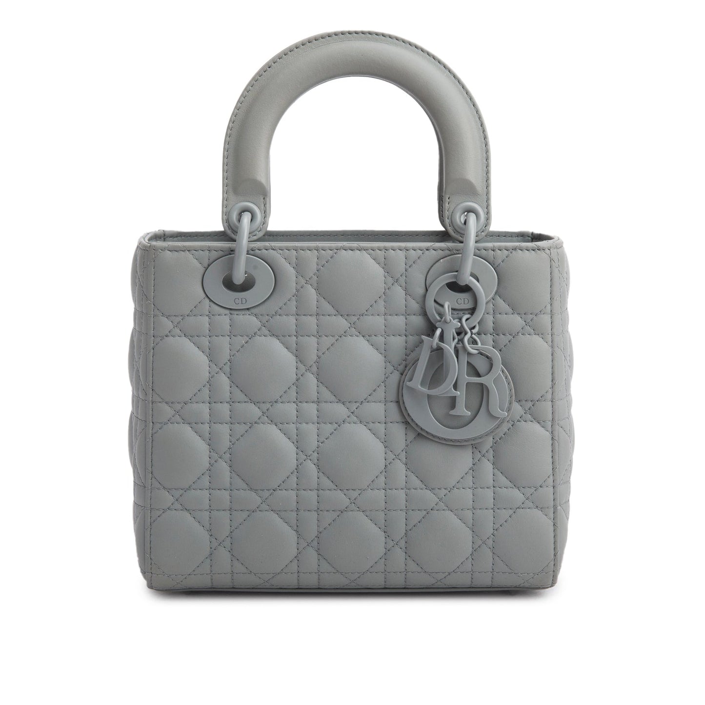 Christian Dior 2020 Gray Ultra Matte Calfskin Cannage Small My ABCDior Lady Dior