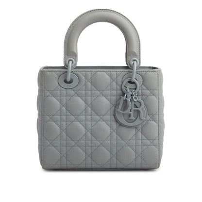 Christian Dior 2020 Gray Ultra Matte Calfskin Cannage Small My ABCDior Lady Dior