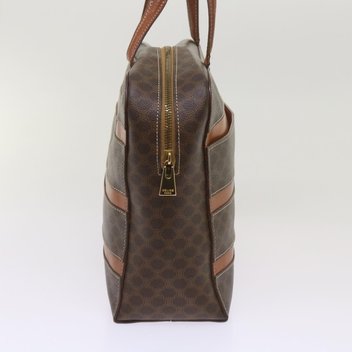 Luxury CELINE Macadam Canvas Hand Bag PVC Brown  66659