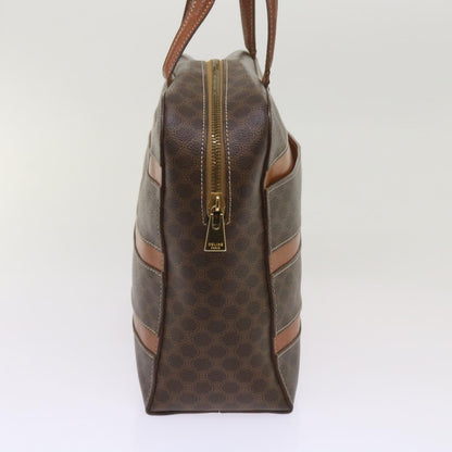 Luxury CELINE Macadam Canvas Hand Bag PVC Brown  66659