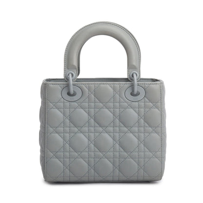 Christian Dior 2020 Gray Ultra Matte Calfskin Cannage Small My ABCDior Lady Dior