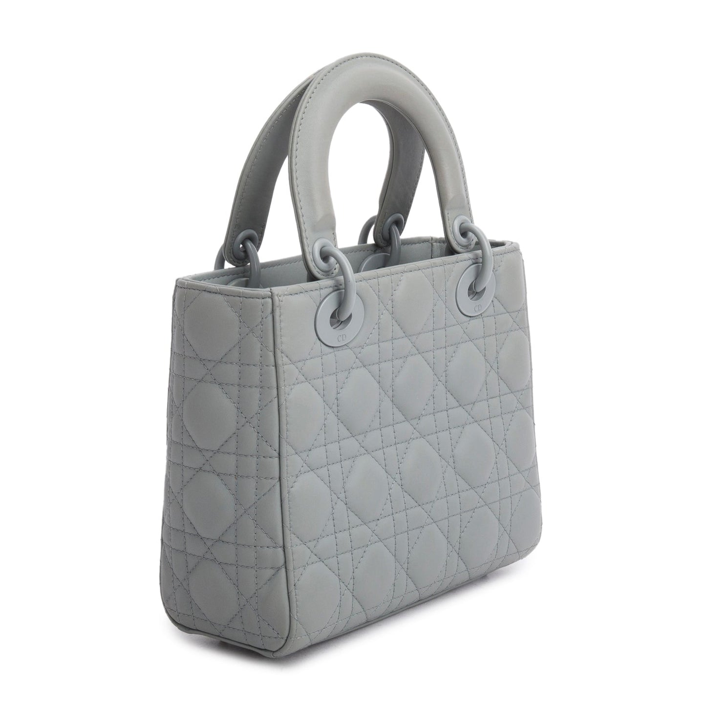 Christian Dior 2020 Gray Ultra Matte Calfskin Cannage Small My ABCDior Lady Dior