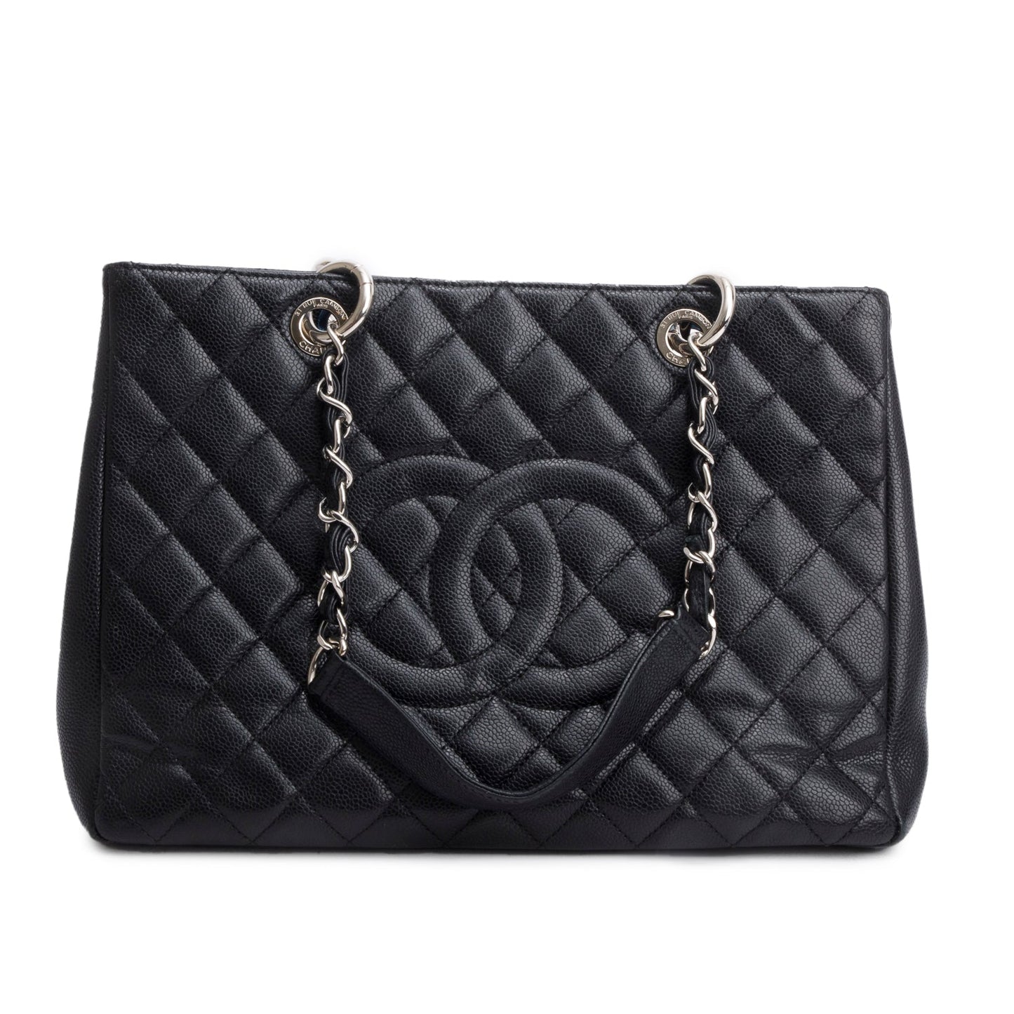 Chanel Black Caviar Leather Grand Shopping Tote (GST)