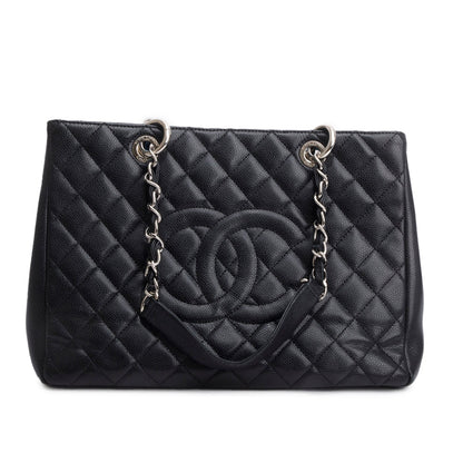 Chanel Black Caviar Leather Grand Shopping Tote (GST)