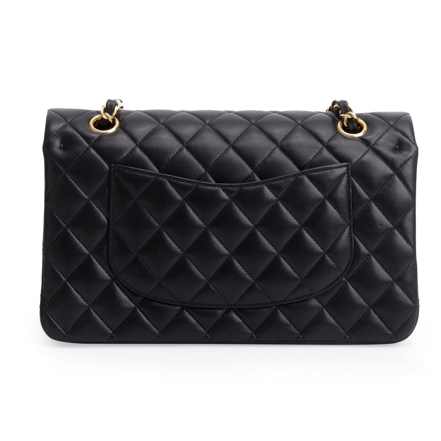 Chanel 2023 Black Quilted Lambskin Leather Classic Medium Double Flap Bag