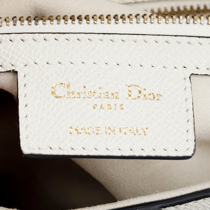 Christian Dior 2021 Cream Grained Calfskin Saddle Bag