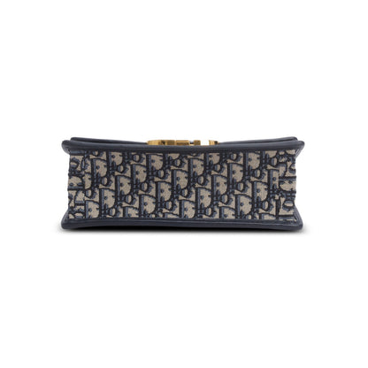 Christian Dior 2021 Blue Oblique 30 Montaigne Chain Flap Bag