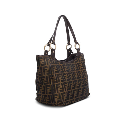 Fendi Brown Nylon Zucca FF Chef Tote