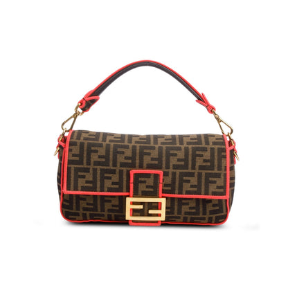 Fendi Zucca Jacquard FF 1974 Neon Baguette
