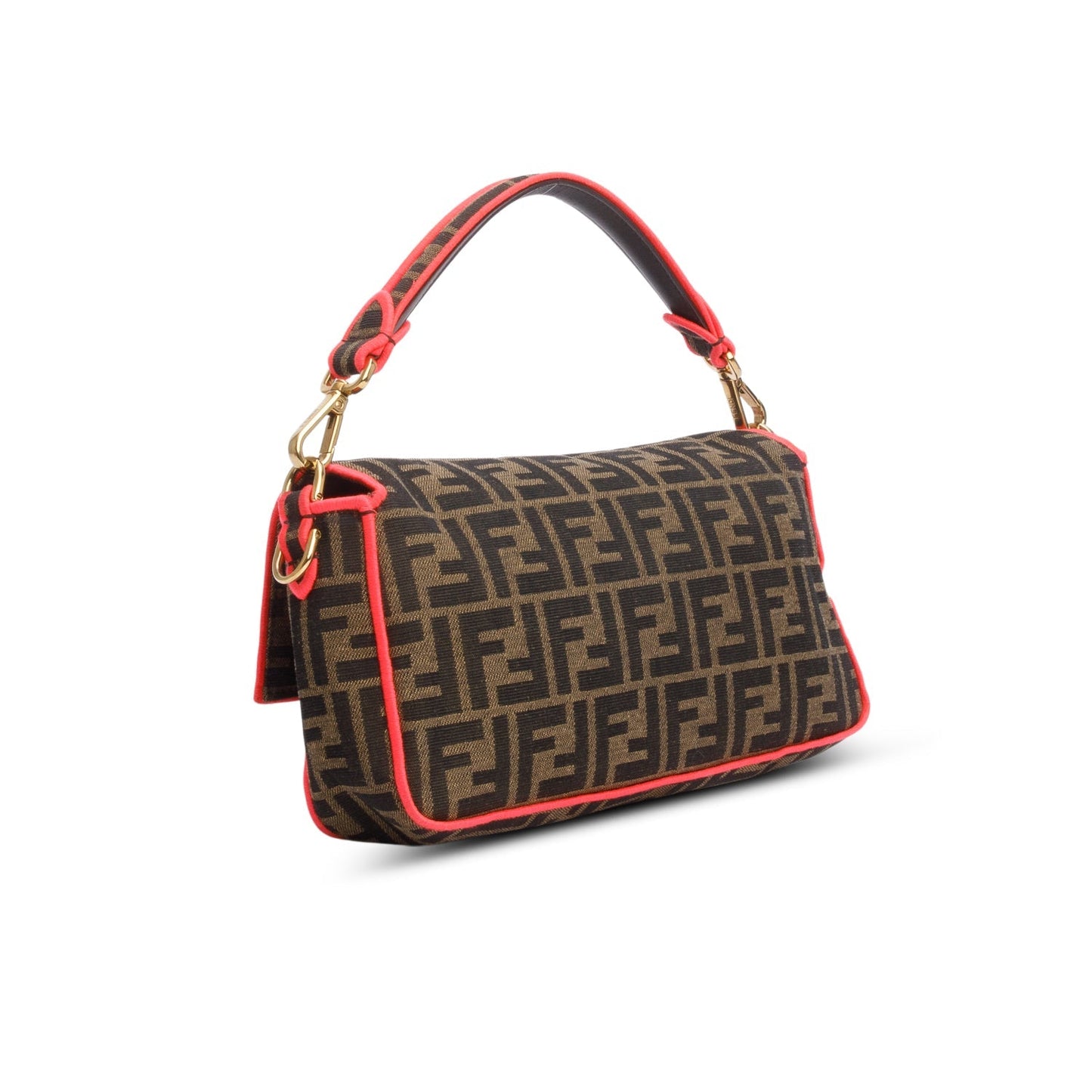 Fendi Zucca Jacquard FF 1974 Neon Baguette