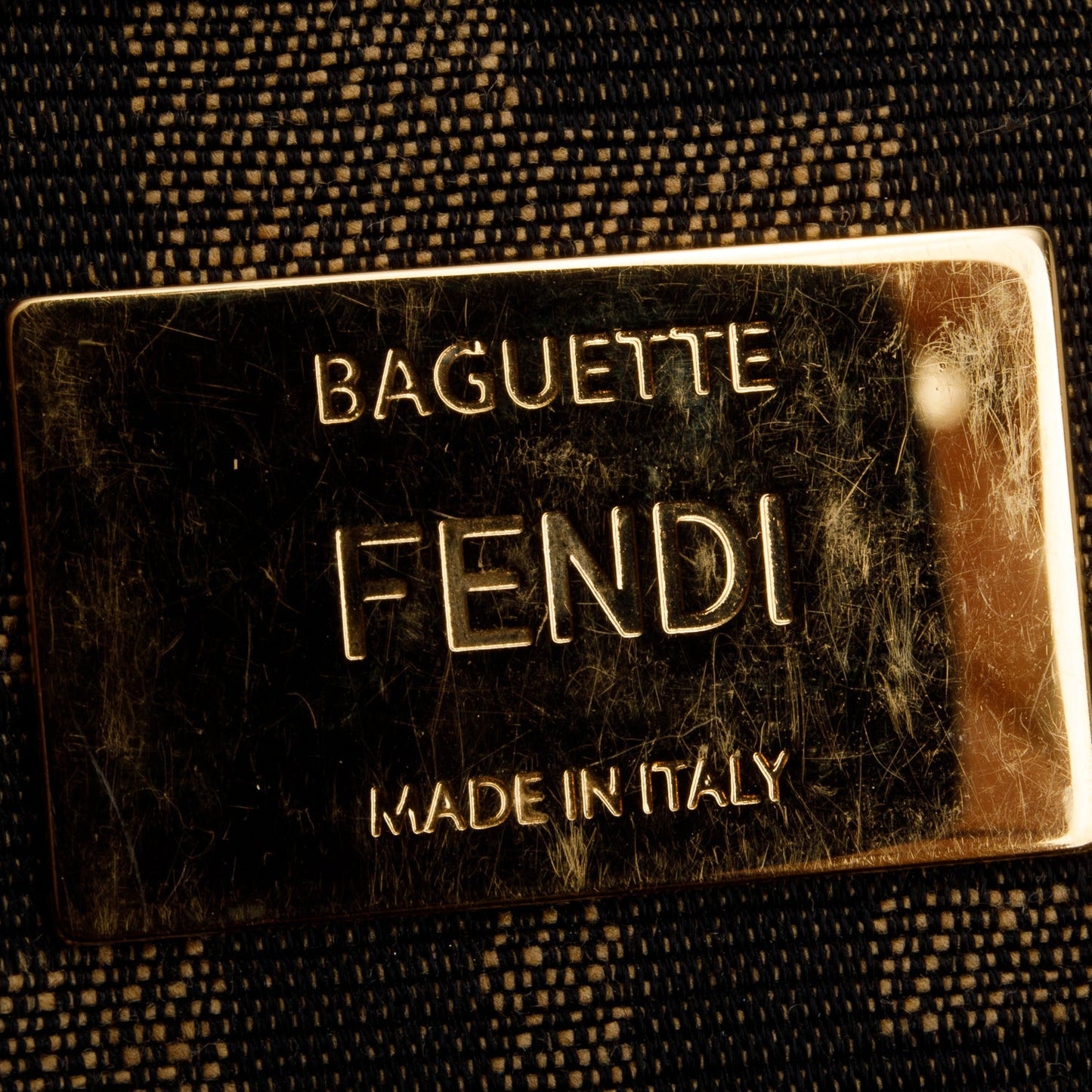 Fendi Zucca Jacquard FF 1974 Neon Baguette