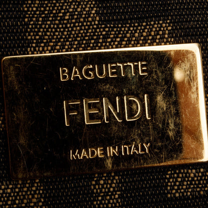 Fendi Zucca Jacquard FF 1974 Neon Baguette