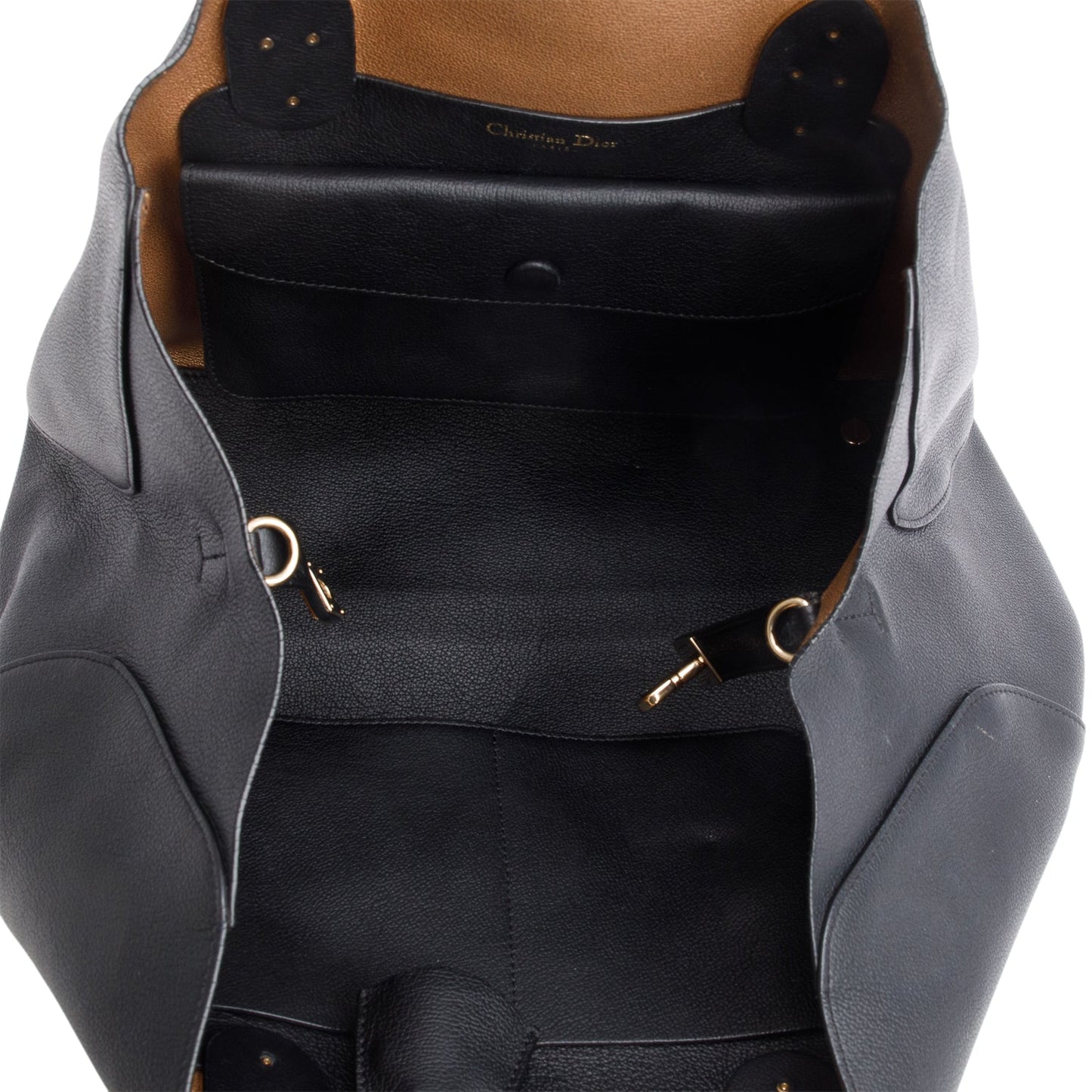 Christian Dior Supple Grained Calfskin Open Bar Tote Bag