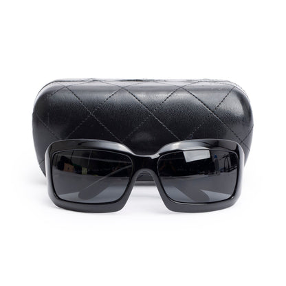 Chanel 6022-Q Black Acetate CC Logo Sunglasses